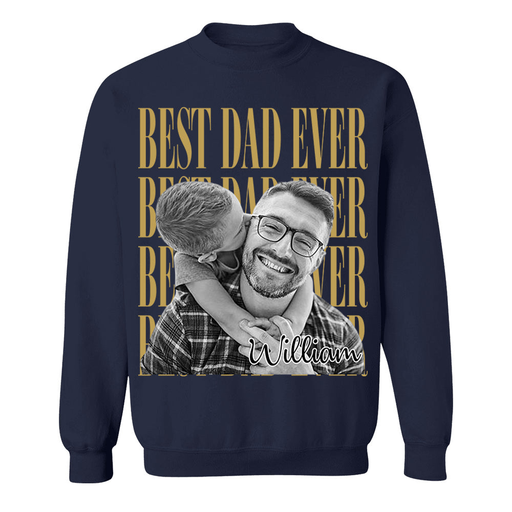 Best Dad Ever Vintage Photo Personalized Shirt For Dad, Grandpa VH01