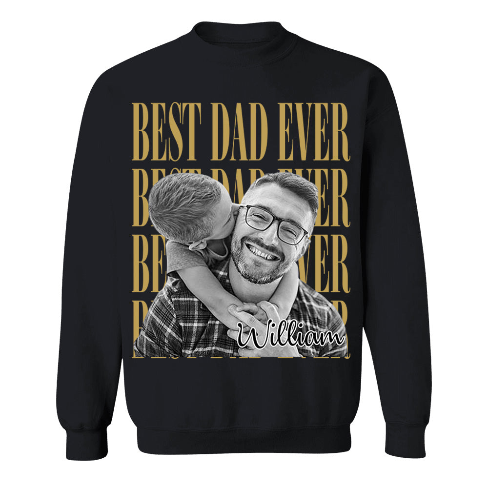 Best Dad Ever Vintage Photo Personalized Shirt For Dad, Grandpa VH01