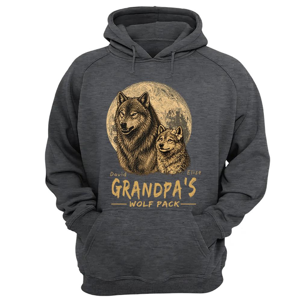 Grandpa Wolf Pack-Personalized Shirt - Father's Day, Gift For Dad, Grandpa, Father's Day Gift Na02 Nh00