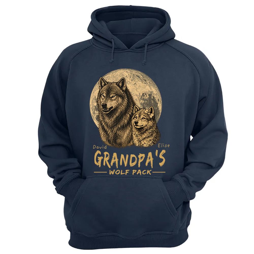 Grandpa Wolf Pack-Personalized Shirt - Father's Day, Gift For Dad, Grandpa, Father's Day Gift Na02 Nh00