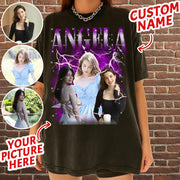 Custom Bootleg Rap Tee Shirt for Boyfriend Girlfriend Custom Face Tshirt Vintage Graphic Shirt Nh00