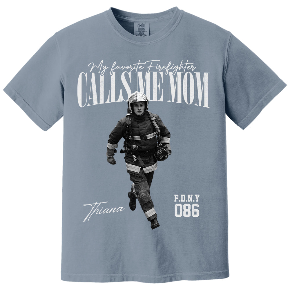 My Favorite Officer Calls Me Mom - Washed Tee Retro Bootleg Shirt For Police Family A2110