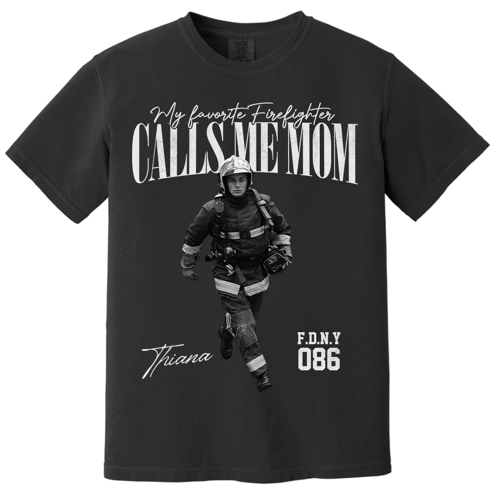 My Favorite Officer Calls Me Mom - Washed Tee Retro Bootleg Shirt For Police Family A2110