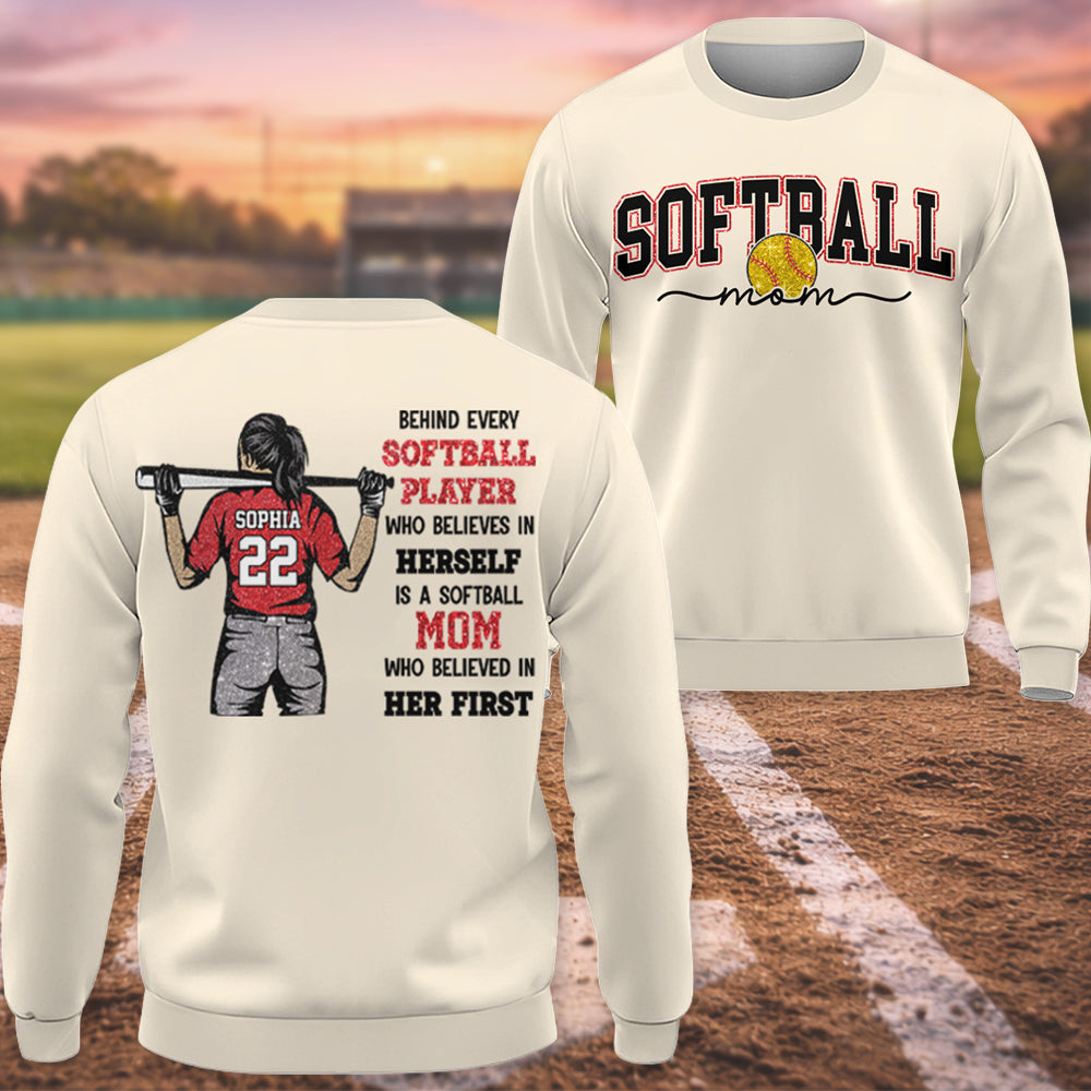 Softball Mom - Behind Every Softball Player Shirt - Personalized Shirt For Softball Family T1807 Hv01