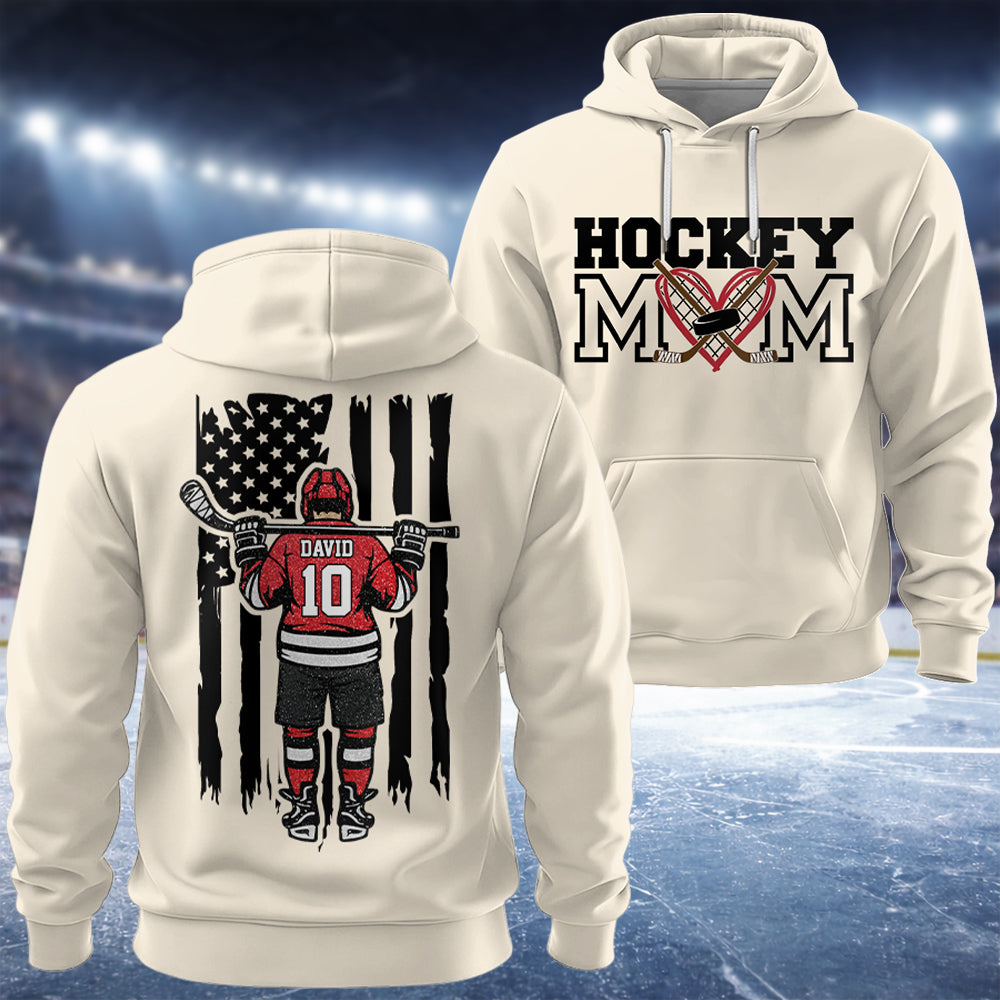 Hockey Mom - I'll Always Be Your Biggest Fan Personalized Shirt For Ice Hockey Family NA04 Hv01