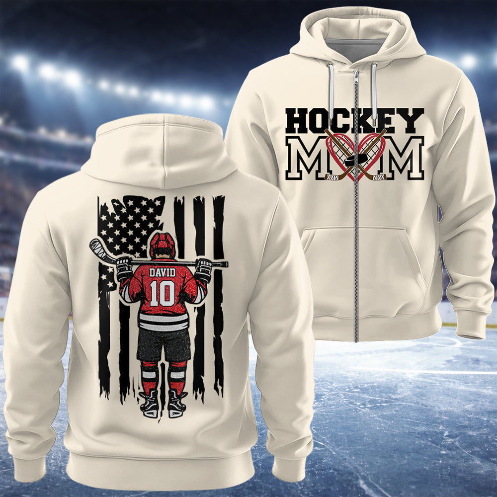 Hockey Mom - I'll Always Be Your Biggest Fan Personalized Shirt For Ice Hockey Family NA04 Hv01