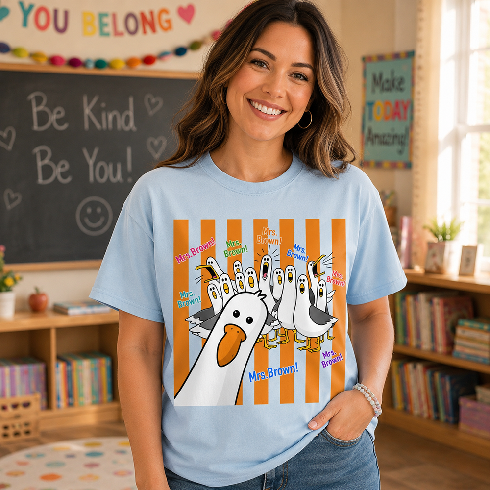 Custom Funny Seagulls Teacher Name Shirt, Teacher Appreciation Gift L0411 Hv01