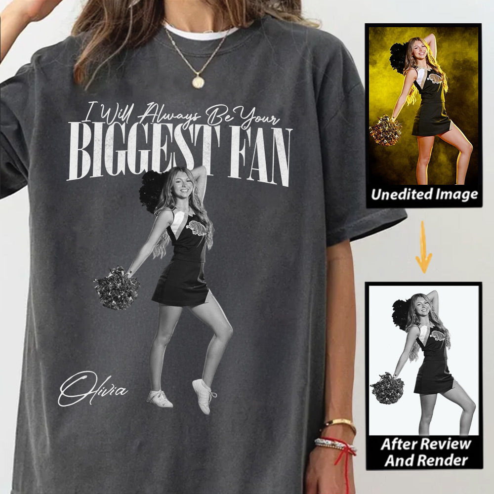 I'll Always Be Your Biggest Fan - Washed Tee Retro Bootleg Shirt For Cheerleading Na02 Li29