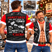 Take It Out & Play - Funny Biker Christmas  All Over Print Shirts - Matching Biker Couple 3D Shirts - Gift For Motorcycle Lover A2110 VH01 TL06