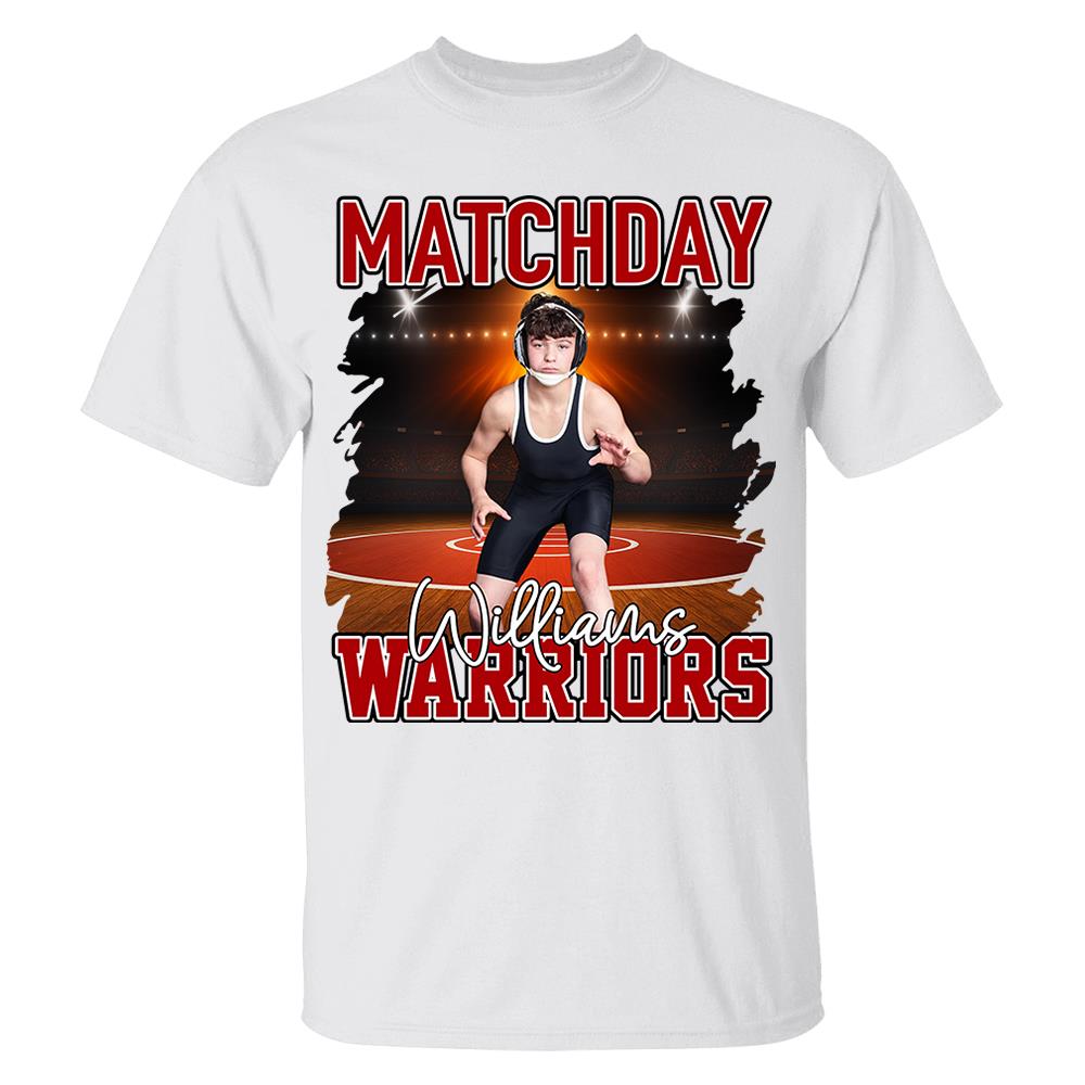 Custom Photo Wrestling Game Day Personalized Shirt Custom Name & Team Name NA04