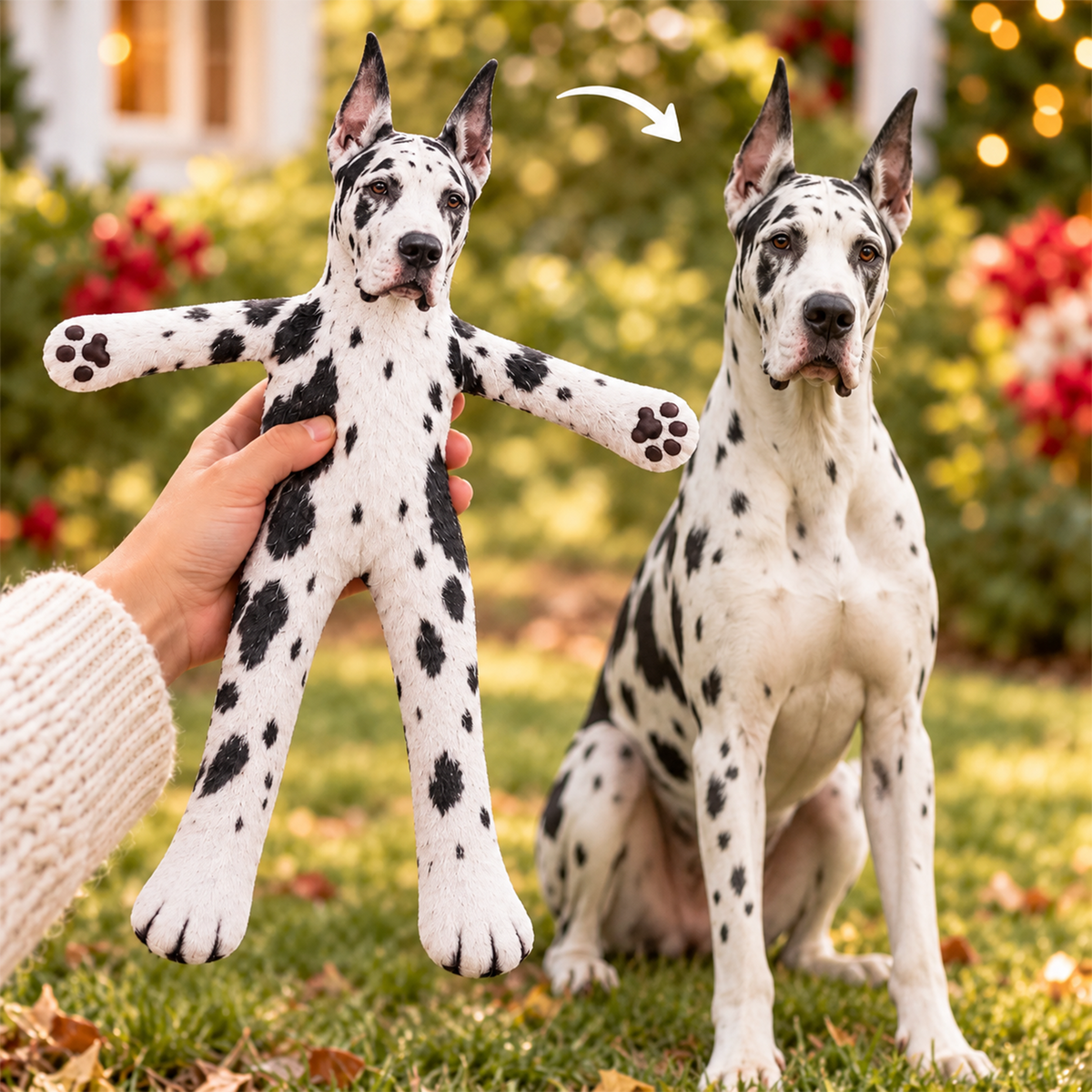 Personalized Great Dane  Photo Pet Squishy Toy Poseable Plush Doll, Funny Gift For Dog Mom, Dad, Pet Lover T1807 T24 TL06
