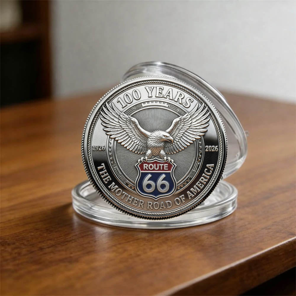 Celebrate 100 Years of Road Route 66 and America 250th Anniversary - Personalized Hot Rods Photo Commemorative Coin A2110