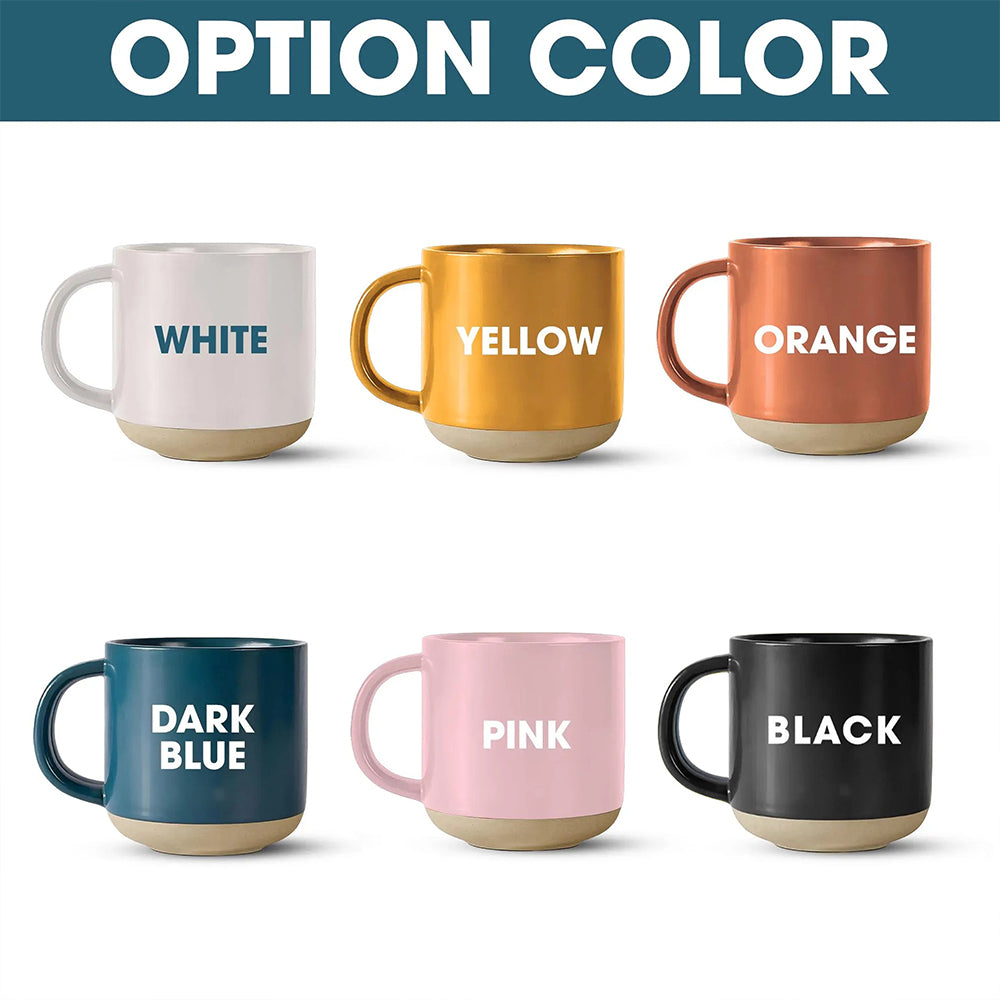 Custom Photo Pottery Mug, Custom Portrait Mug for Anniversary Birthday, Pottery Coffee Cup, Sentimental Gift For Couple Bestie Family Hv01