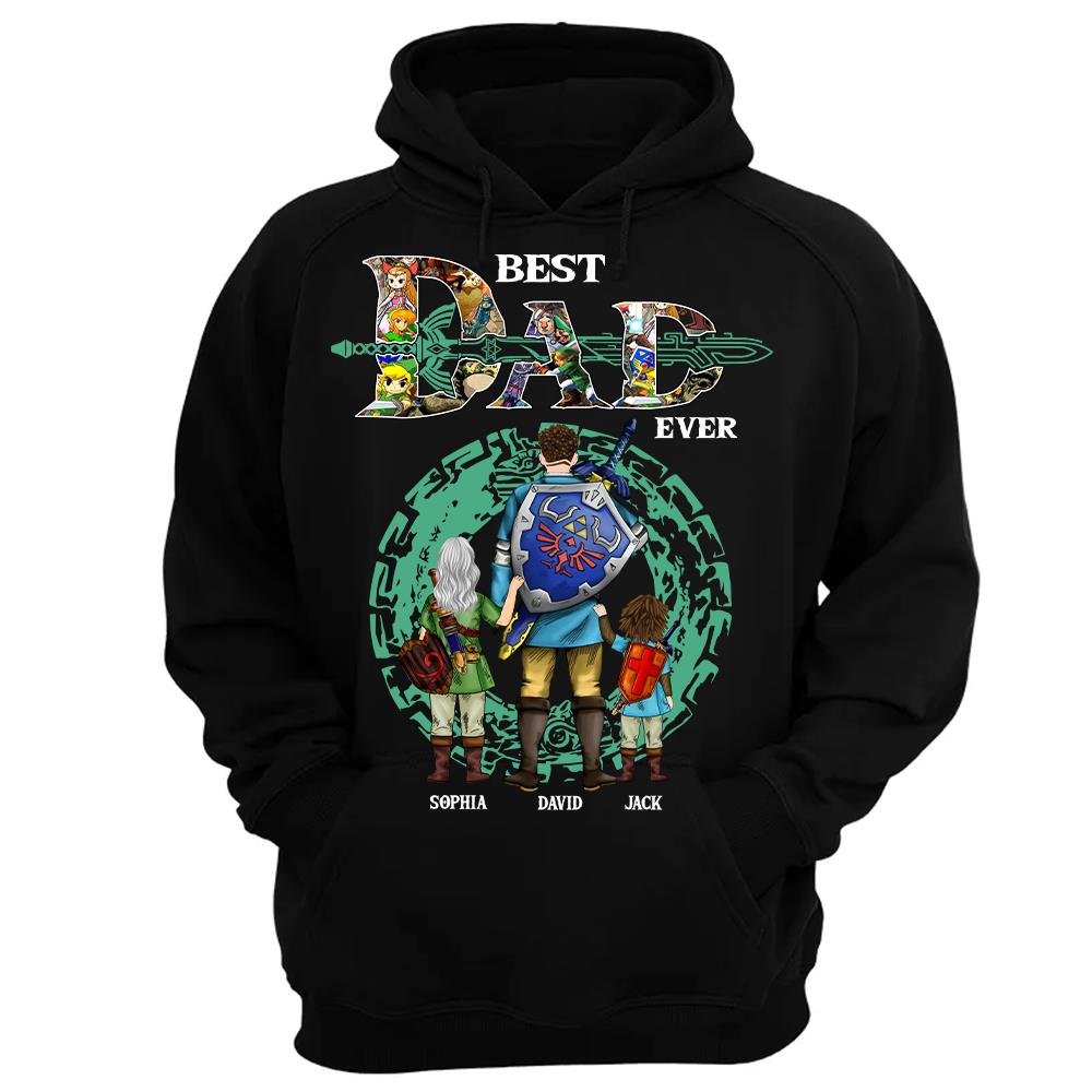 Best Dad Ever, Personalized The Legend Of Dad Shirt With Kids Name Custom, Gift For Dad, Gift For Grandpa, Best Gift For Father's Day MI209 Hv01