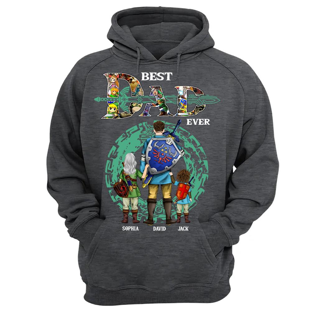 Best Dad Ever, Personalized The Legend Of Dad Shirt With Kids Name Custom, Gift For Dad, Gift For Grandpa, Best Gift For Father's Day MI209 Hv01