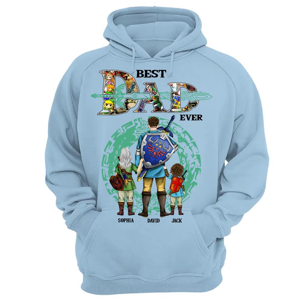 Best Dad Ever, Personalized The Legend Of Dad Shirt With Kids Name Custom, Gift For Dad, Gift For Grandpa, Best Gift For Father's Day MI209 Hv01