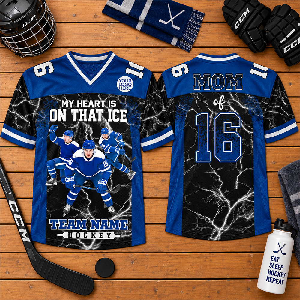 Custom My Heart Is On That Field Hockey Shirt, Gift For Hockey Lovers L0411