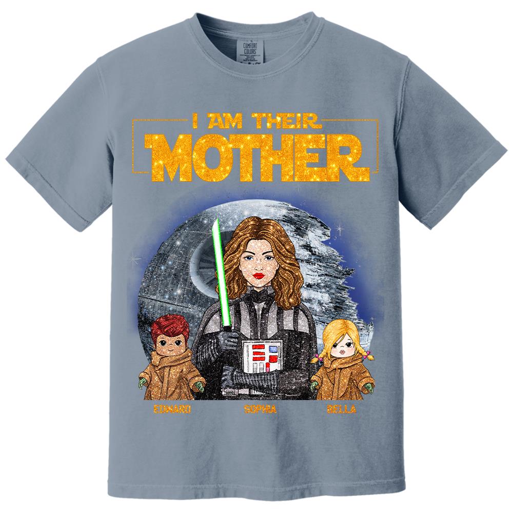 I Am Their Mother Custom Personalized Glitter Style Shirt For Mom - Mother's Day Gift Hv01