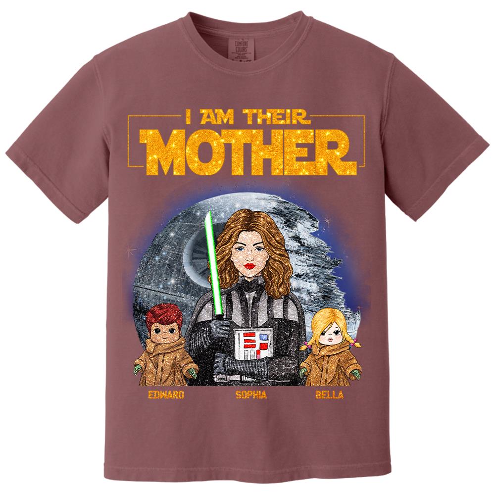 I Am Their Mother Custom Personalized Glitter Style Shirt For Mom - Mother's Day Gift Hv01