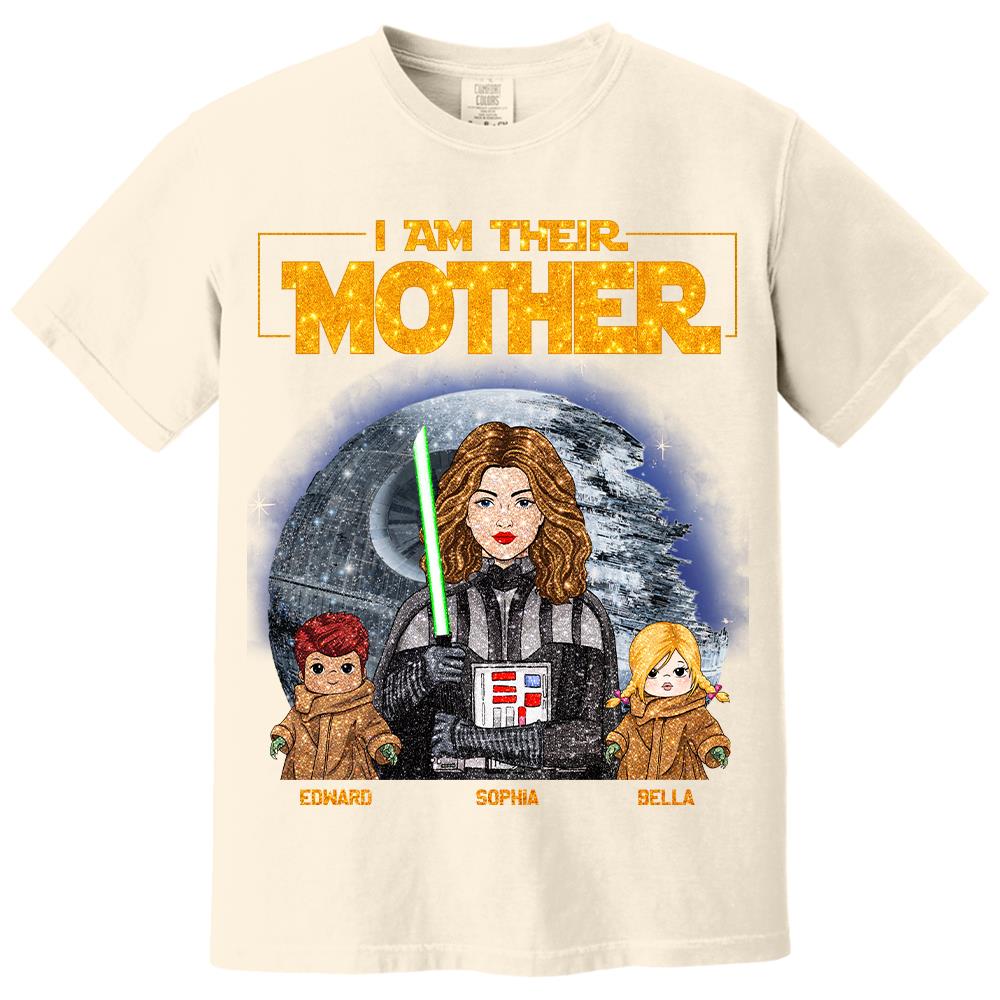 I Am Their Mother Custom Personalized Glitter Style Shirt For Mom - Mother's Day Gift Hv01