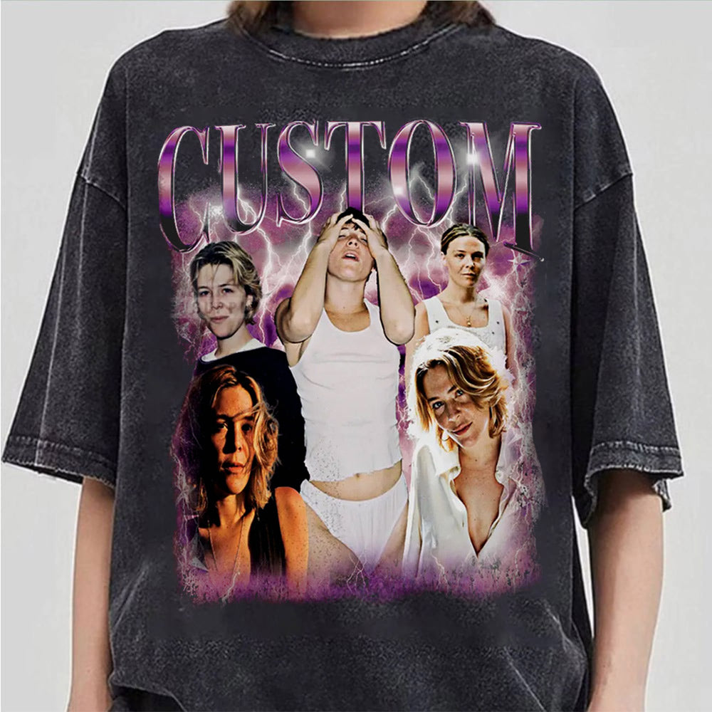 Custom Girlfriend Face Bootleg Shirt, Boyfriend Vintage 90's T Shirt, Bachelorette Surprise, Personalized Birthday Bootleg Gift, Group Shirt
