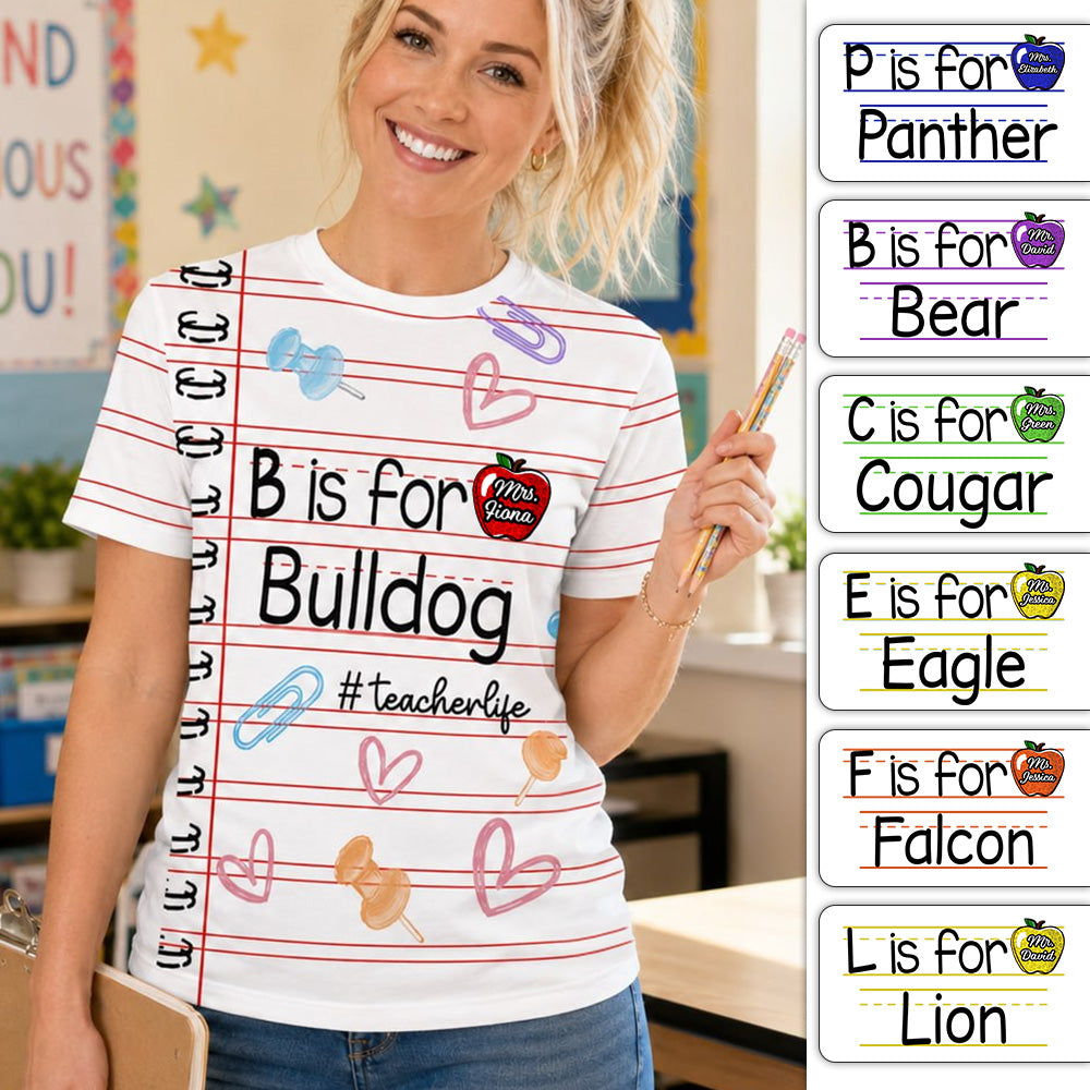 Back To School Shirt - Custom Mascot Name For Teacher Educator NA04 Hv01