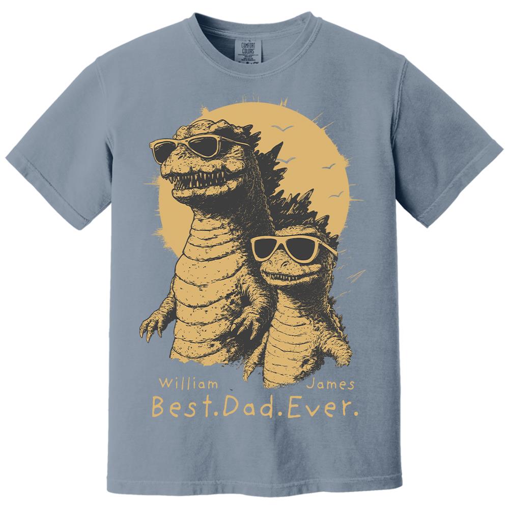 Personalized Best Dad Ever Dadzilla T-Shirt Father Day Gifts for Dad Funny Papa Tshirt Cool Daddy Dinosaur Tee Hv01