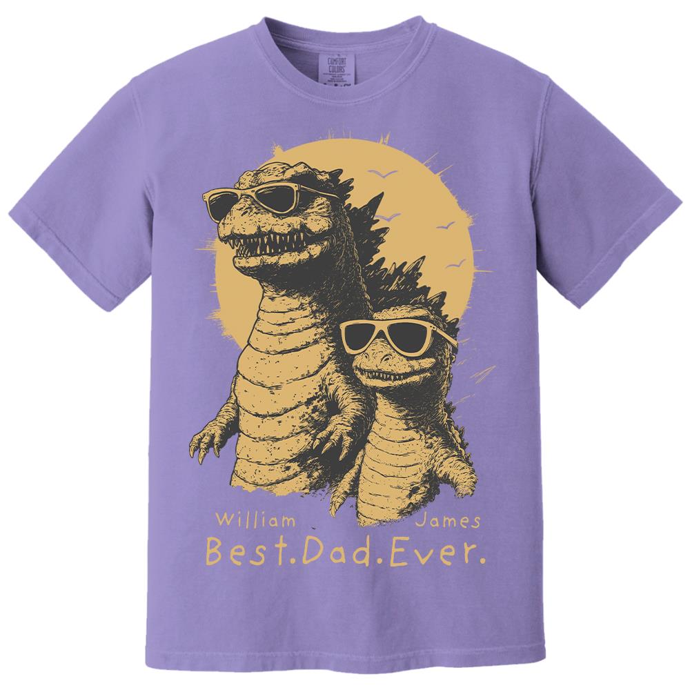 Personalized Best Dad Ever Dadzilla T-Shirt Father Day Gifts for Dad Funny Papa Tshirt Cool Daddy Dinosaur Tee Hv01