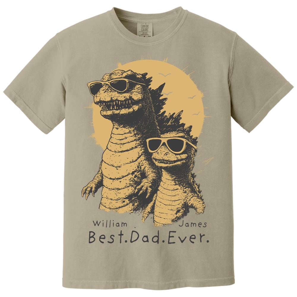 Personalized Best Dad Ever Dadzilla T-Shirt Father Day Gifts for Dad Funny Papa Tshirt Cool Daddy Dinosaur Tee Hv01