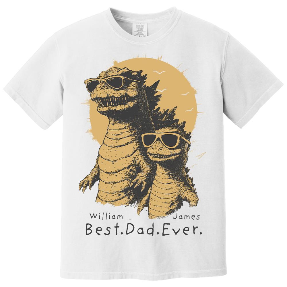 Personalized Best Dad Ever Dadzilla T-Shirt Father Day Gifts for Dad Funny Papa Tshirt Cool Daddy Dinosaur Tee Hv01