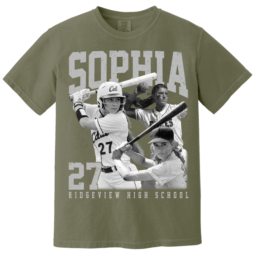 Softball Lover - Personalized Washed Tee Custom Sport Players Sport Family NA04
