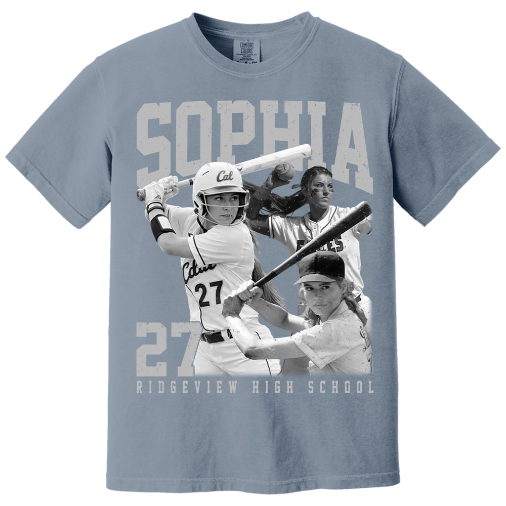 Softball Lover - Personalized Washed Tee Custom Sport Players Sport Family NA04