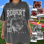 Football Lover - Personalized Washed Tee Custom Sport Players American Football Family NA04 VH01