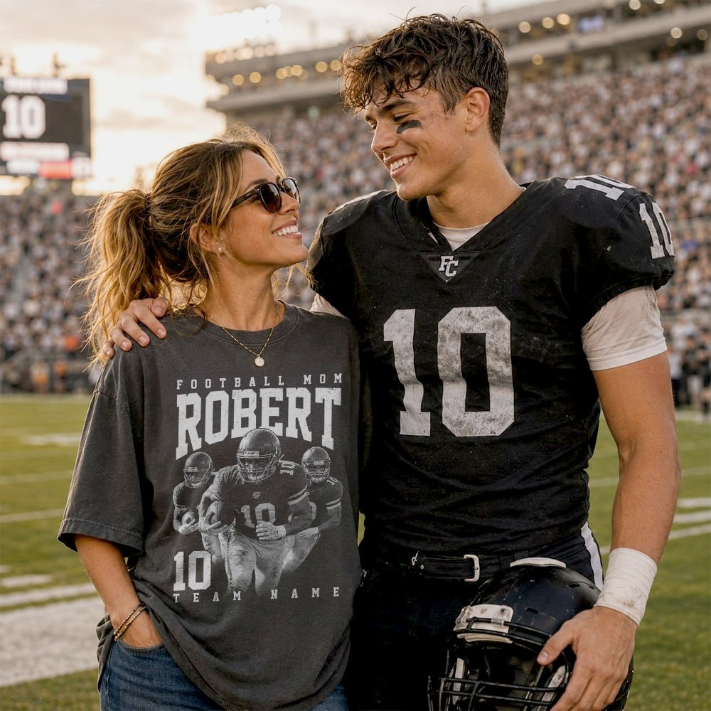 Football Lover - Personalized Washed Tee Custom Sport Players American Football Family NA04 VH01