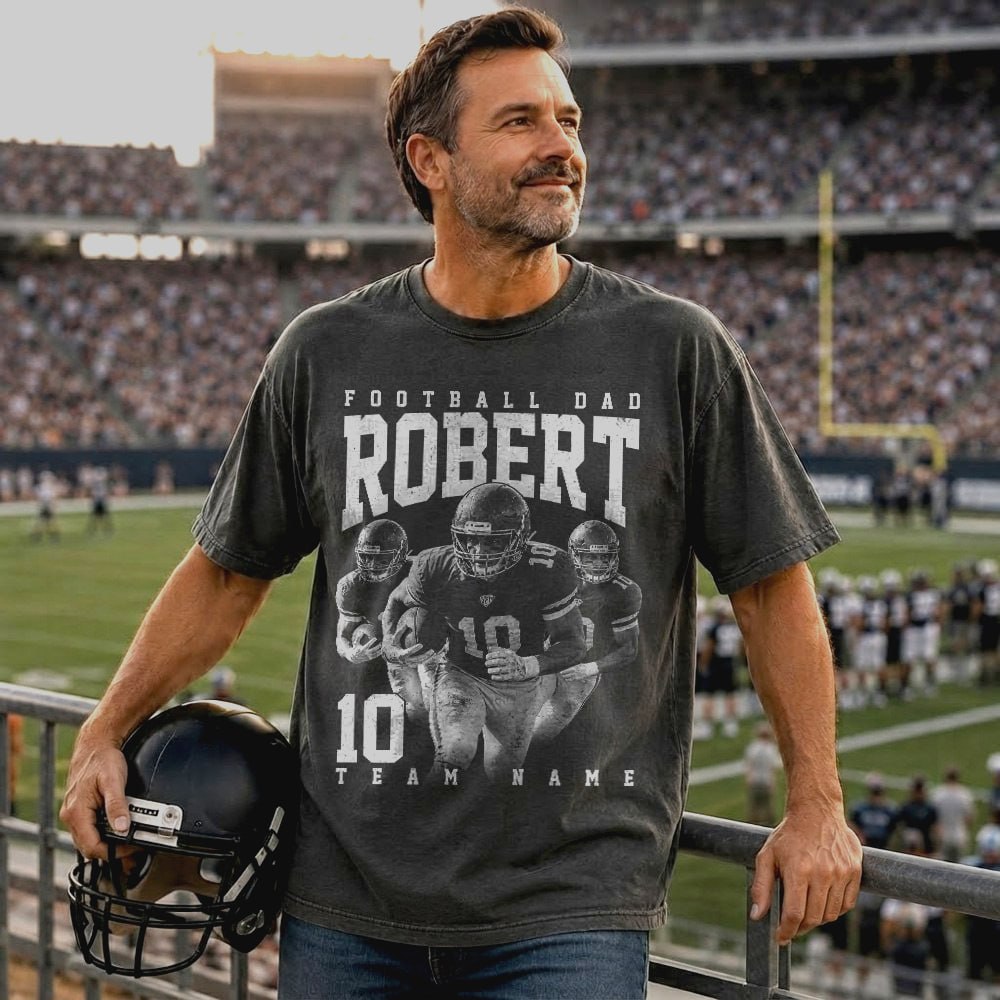 Football Lover - Personalized Washed Tee Custom Sport Players American Football Family NA04 VH01