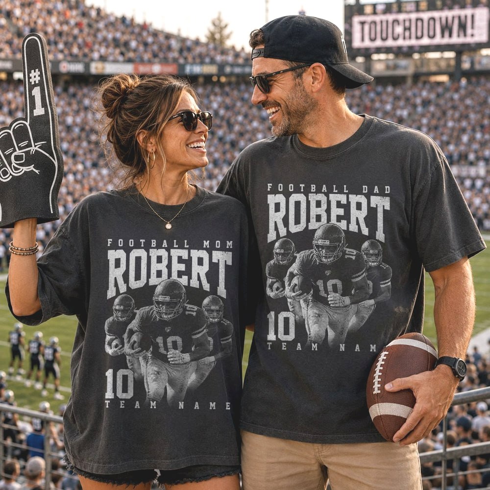 Football Lover - Personalized Washed Tee Custom Sport Players American Football Family NA04 VH01