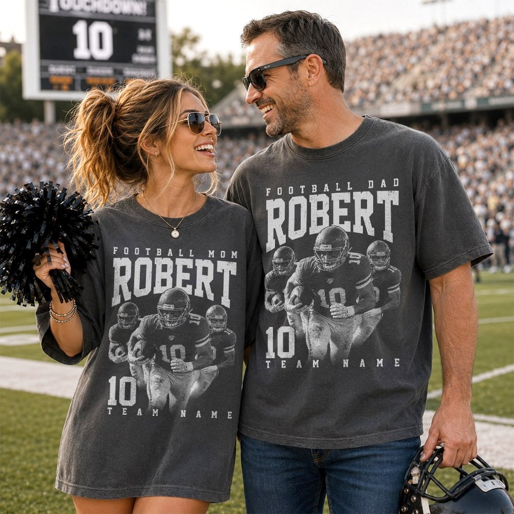 Football Lover - Personalized Washed Tee Custom Sport Players American Football Family NA04 VH01