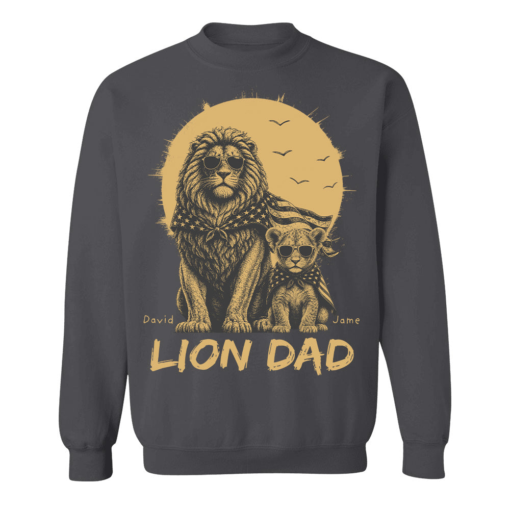 Custom Lion Dad The Man The Myth The Legend Shirt, Gift For Dad L0411 Hv01