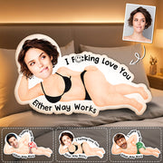 I F*cking Love You Pillow – Funny Personalized Couple Pillow – Custom Gift for Husband, Wife -Christmas Gift For Husband Na02