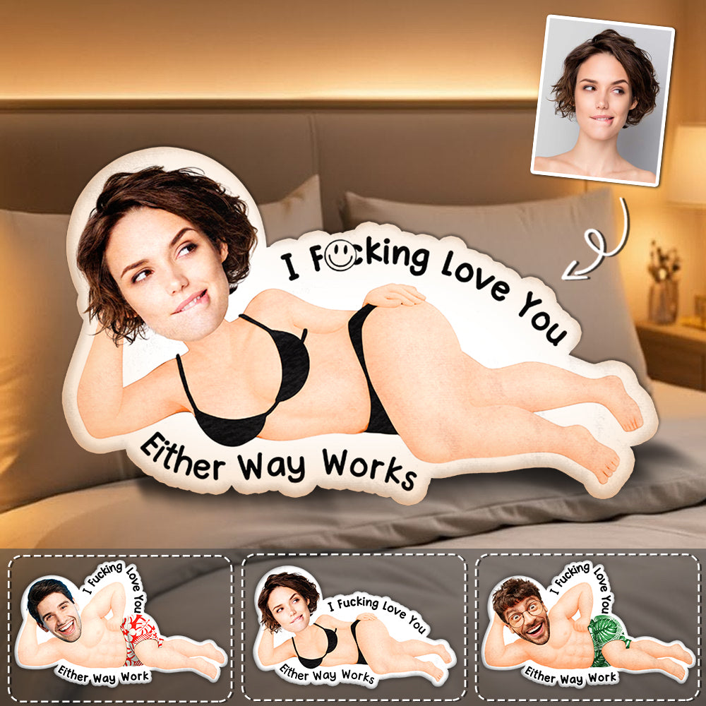 I F*cking Love You Pillow – Funny Personalized Couple Pillow – Custom Gift for Husband, Wife -Christmas Gift For Husband Na02