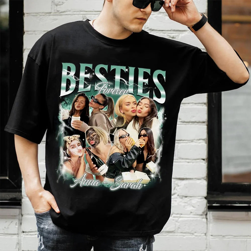 Custom 90s Vintage Besties BFFs Bootleg Shirt, Custom Bootleg Shirt, Best Friend Birthday Bachelorette, Best Friend Gift Ideas BFF Besties