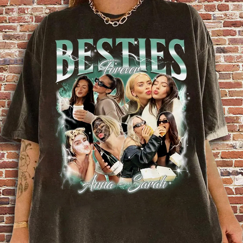 Custom 90s Vintage Besties BFFs Bootleg Shirt, Custom Bootleg Shirt, Best Friend Birthday Bachelorette, Best Friend Gift Ideas BFF Besties