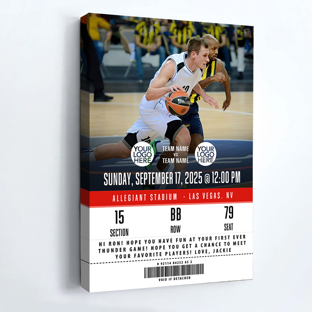 Custom Basketball Game Ticket Poster, Gift for Basketball Lover A2110 Li29