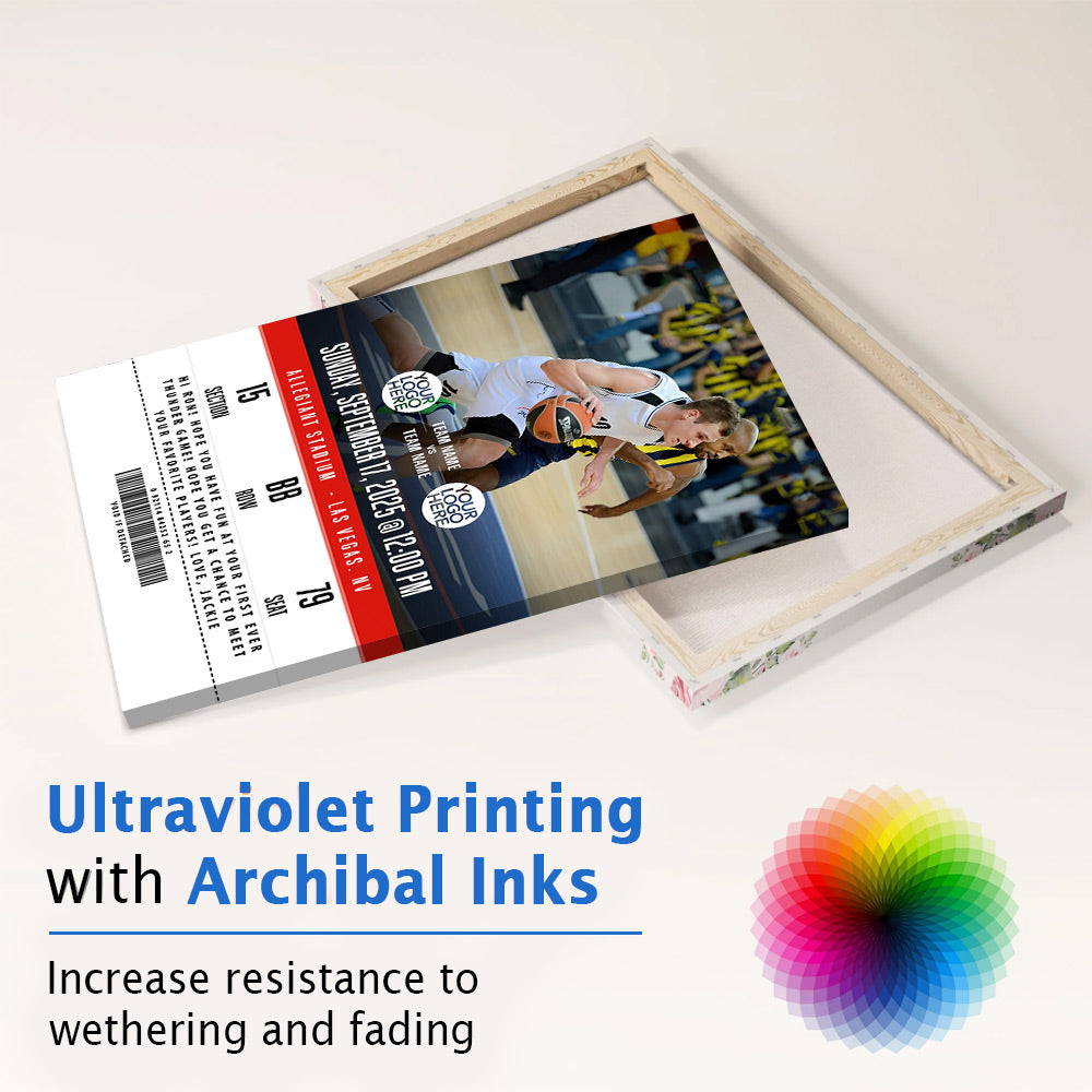 Custom Basketball Game Ticket Poster, Gift for Basketball Lover A2110 Li29