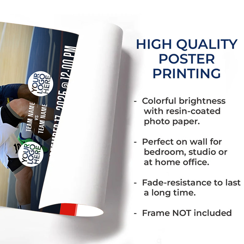 Custom Basketball Game Ticket Poster, Gift for Basketball Lover A2110 Li29