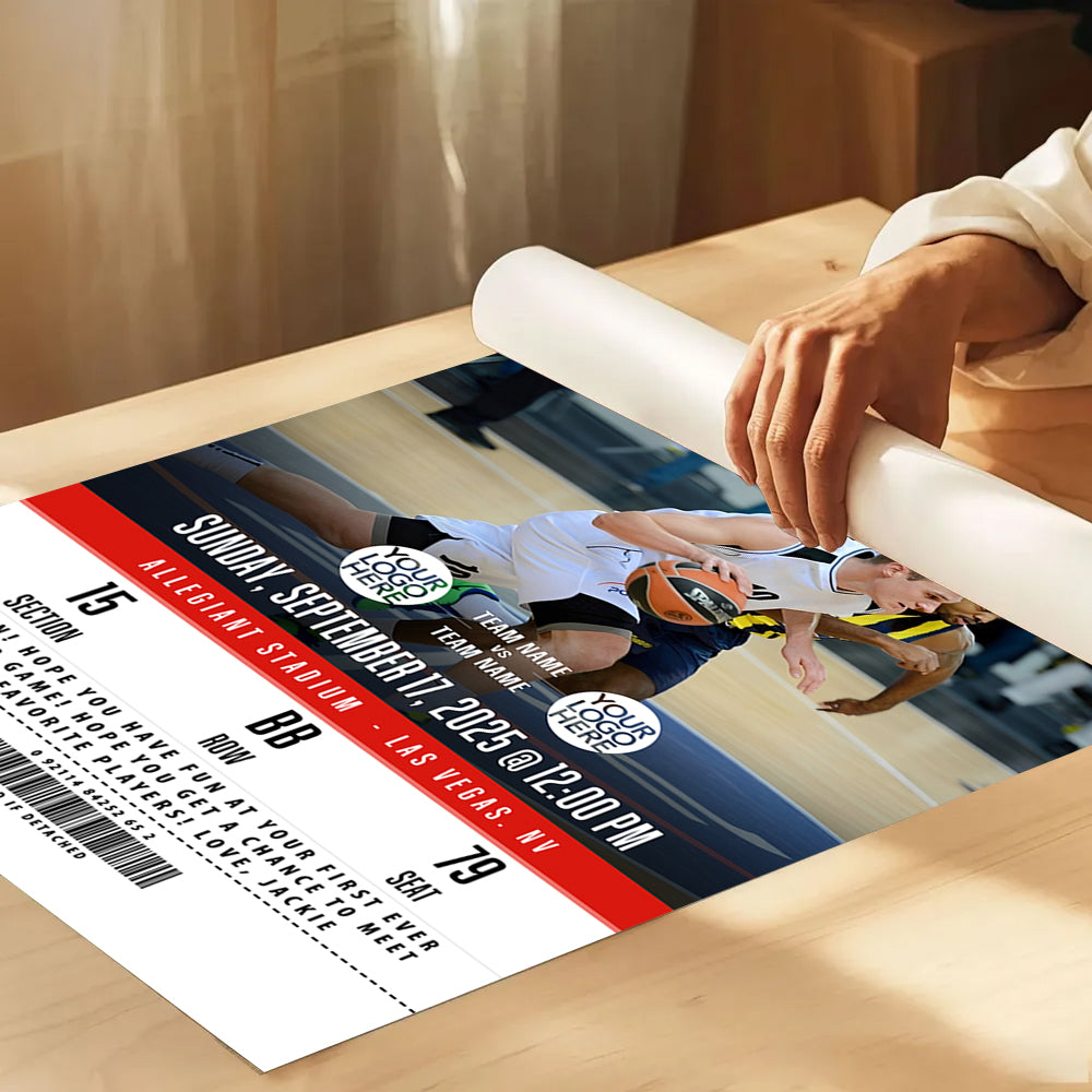 Custom Basketball Game Ticket Poster, Gift for Basketball Lover A2110 Li29