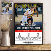 Custom Basketball Game Ticket Poster, Gift for Basketball Lover A2110 Li29