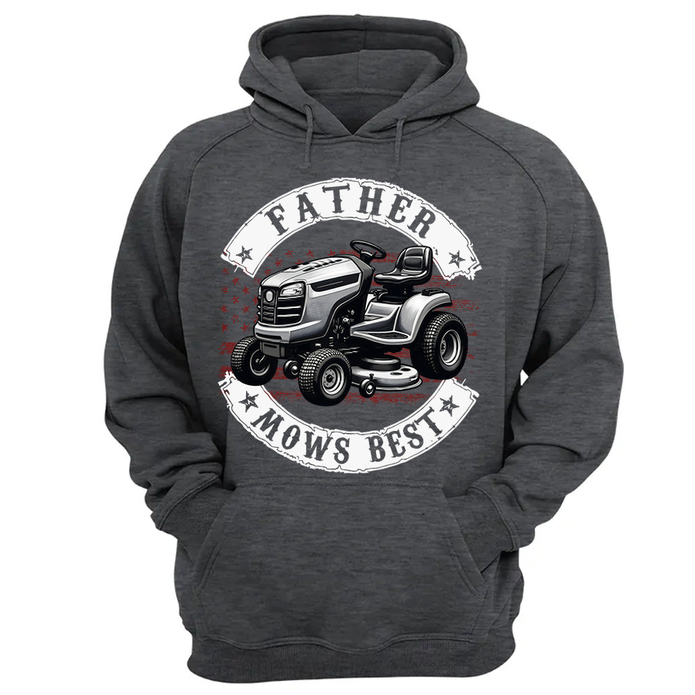 Father Mows Best Shirt, Personalized Funny Lawn Mowing Dad Shirt, Gift Idea For Father’s Day, Dad Joke T-Shirt, Yard Work Humor Tee for Dad MI209 VH01
