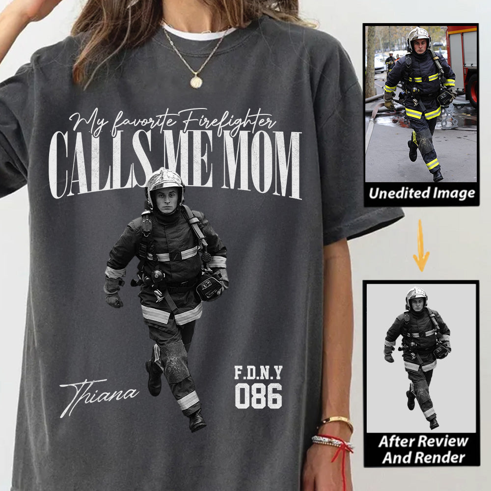 My Favorite Officer Calls Me Mom - Washed Tee Retro Bootleg Shirt For Police Family A2110