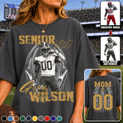 Personalized Senior Football Mom , Custom Photo Football  Shirt, Gift For Football Mom, Dad, Football Family A2110 Pt99